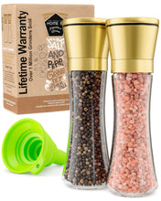 Load image into Gallery viewer, Home EC Salt and Pepper Grinder Set 2pk-Tall Gold Top - Home EC