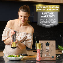 Load image into Gallery viewer, Home EC Salt and Pepper Grinder Set 2pk-Tall Gold Top - Home EC