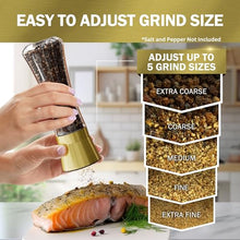 Load image into Gallery viewer, Home EC Salt and Pepper Grinder Set 2pk-Tall Gold Top - Home EC