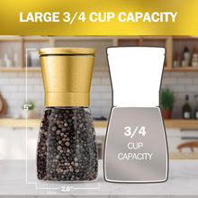 Load image into Gallery viewer, Home EC Salt and Pepper Grinder Set 2pk-Short - Gold - Home EC