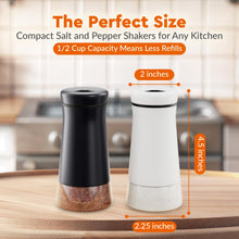 Load image into Gallery viewer, Home EC Salt and Pepper Shaker Set 2pk - Cone (Black &amp; White) - Home EC