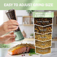 Load image into Gallery viewer, Home EC Salt and Pepper Grinder Set 2pk-Tall - Green - Home EC