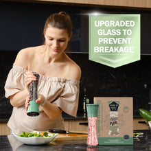 Load image into Gallery viewer, Home EC Salt and Pepper Grinder Set 2pk-Tall - Green - Home EC