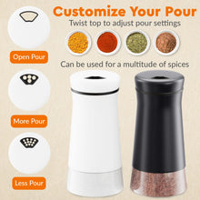 Load image into Gallery viewer, Home EC Salt and Pepper Shaker Set 2pk - Cone (Black &amp; White) - Home EC