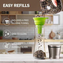 Load image into Gallery viewer, Home EC Salt and Pepper Grinder Set 2pk-Tall Gunmetal Top - Home EC