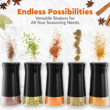 Load image into Gallery viewer, Home EC Salt and Pepper Shaker Set of 2 with Adjustable Pour Settings (black) - Home EC