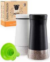 Load image into Gallery viewer, Home EC Salt and Pepper Shaker Set 2pk - Cone (Black &amp; White) - Home EC