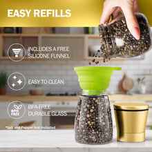 Load image into Gallery viewer, Home EC Salt and Pepper Grinder Set 2pk-Short - Gold - Home EC