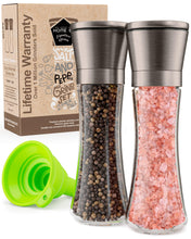 Load image into Gallery viewer, Home EC Salt and Pepper Grinder Set 2pk-Tall Gunmetal Top - Home EC