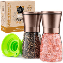 Load image into Gallery viewer, Home EC Salt and Pepper Grinder Set 2pk-Short - Copper - Home EC