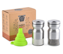 Load image into Gallery viewer, Home EC Salt and Pepper Shaker Set of 2 with Adjustable Pour Settings - Home EC