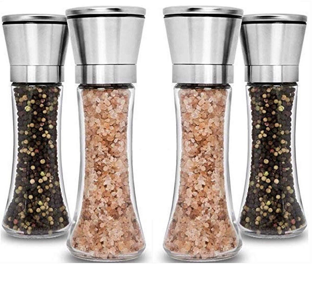 Epare 2 in 1 Salt Pepper Grinder & Set Of 4 Visual Measuring Cups~NEW